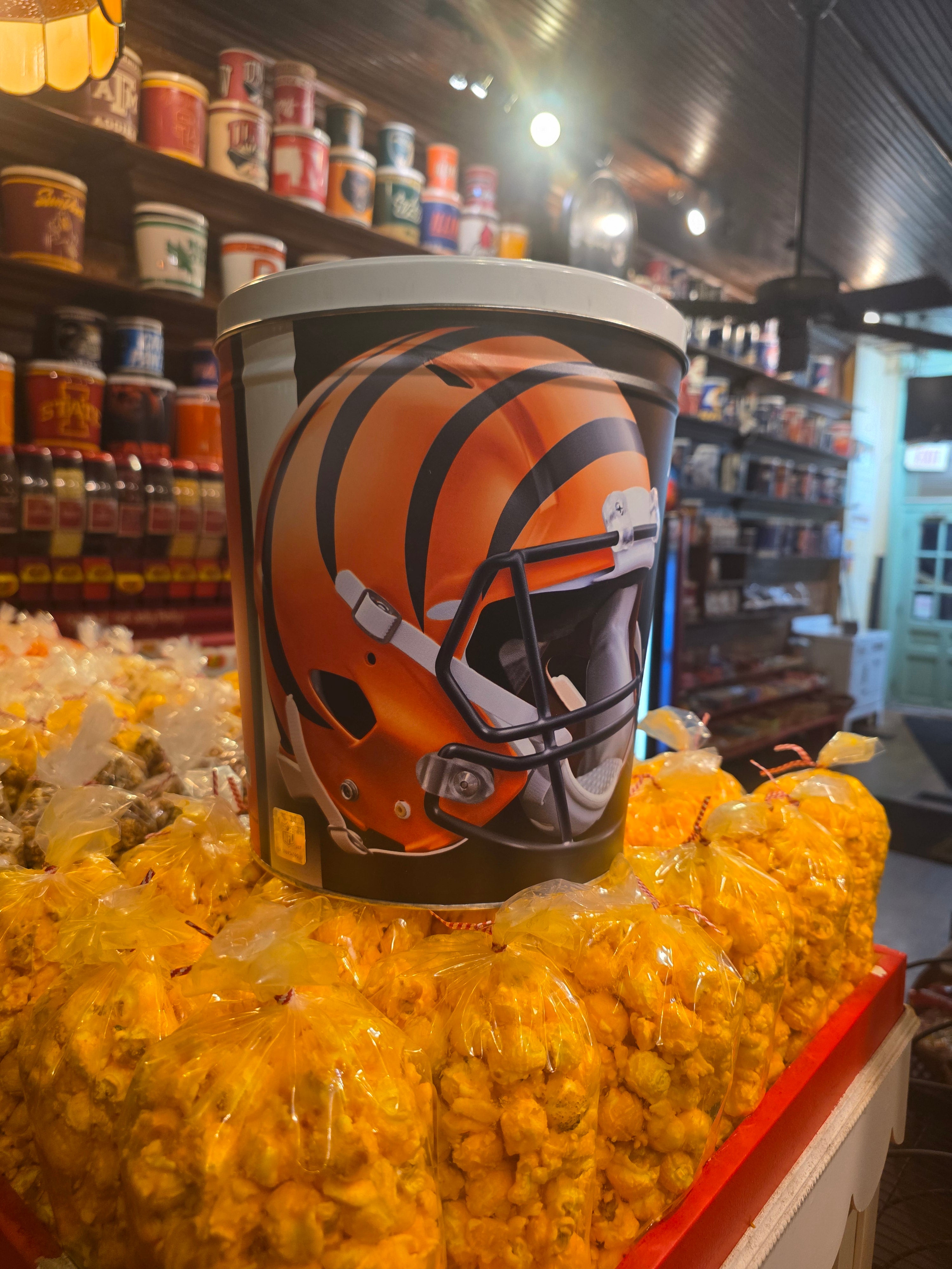 3.5 Gallon Cincinnati Bengals Popcorn Tin