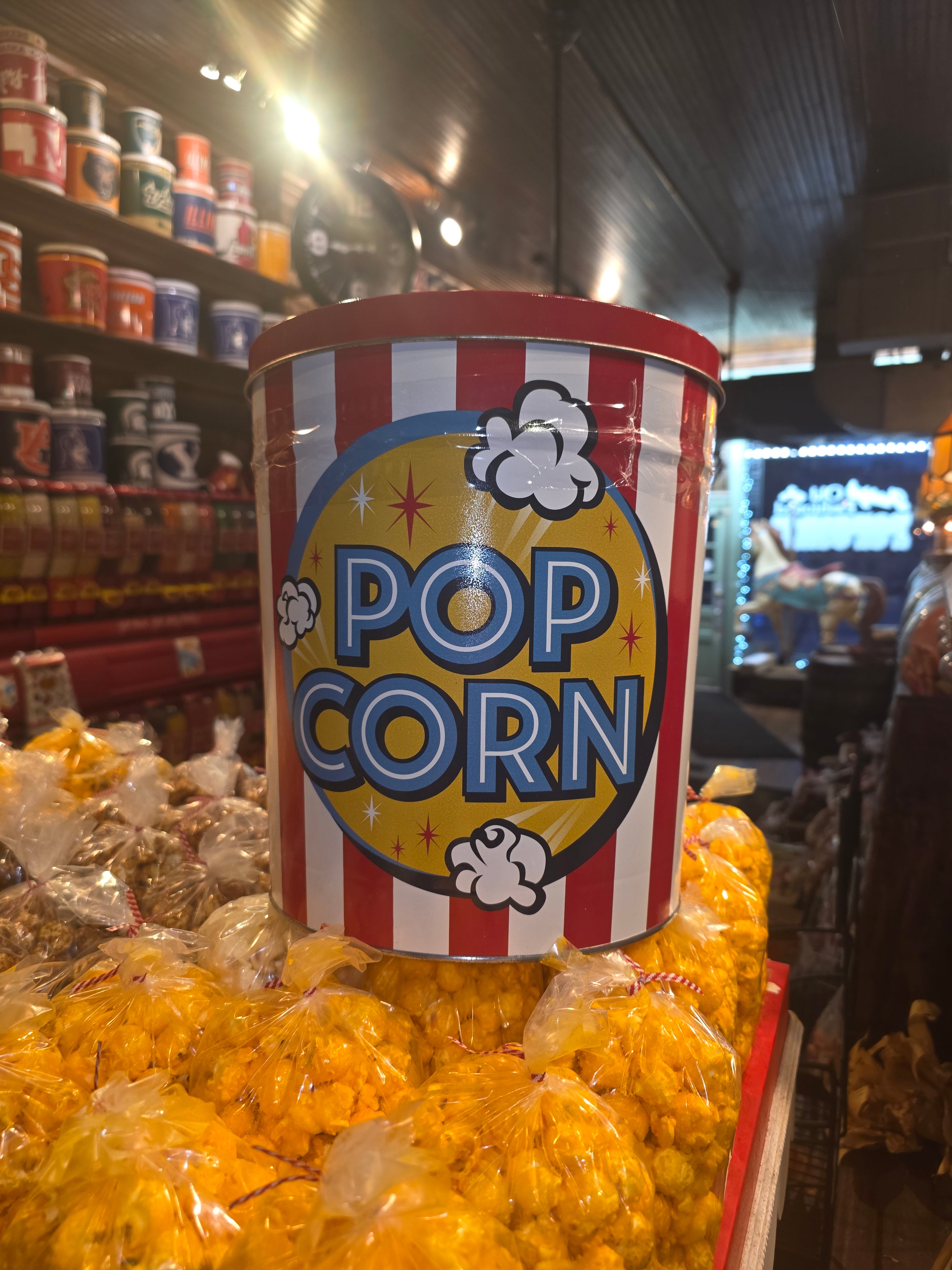 3.5 Gallon Vintage Popcorn Tin